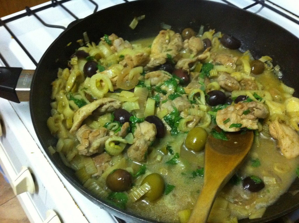 Chicken Fennel & Olive Tagine - stewing