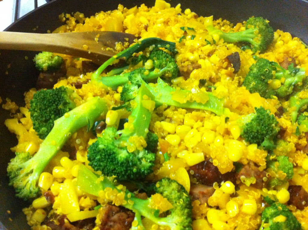 Quinoa broccoli pilaf